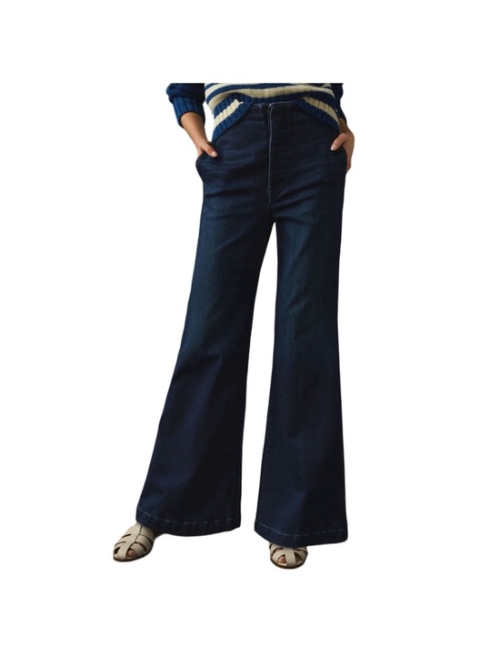 MOTHER Denim - MOTHER Dark Blue Wide-Leg Jeans